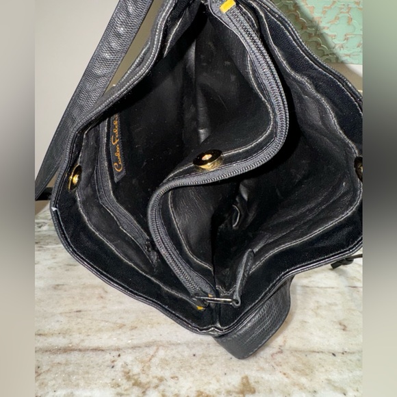 Carlos Falchi Black Drawstring Crossbody - Picture 9 of 16